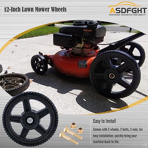Lawn Mower Wheels 6 Inch (2-Pack) with Bearings and Hardware F277296