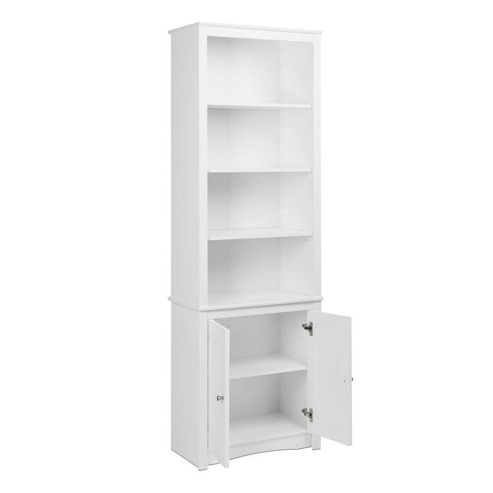 Tall 6 Shelf Bookcase with 2 Shaker Doors Q5783
