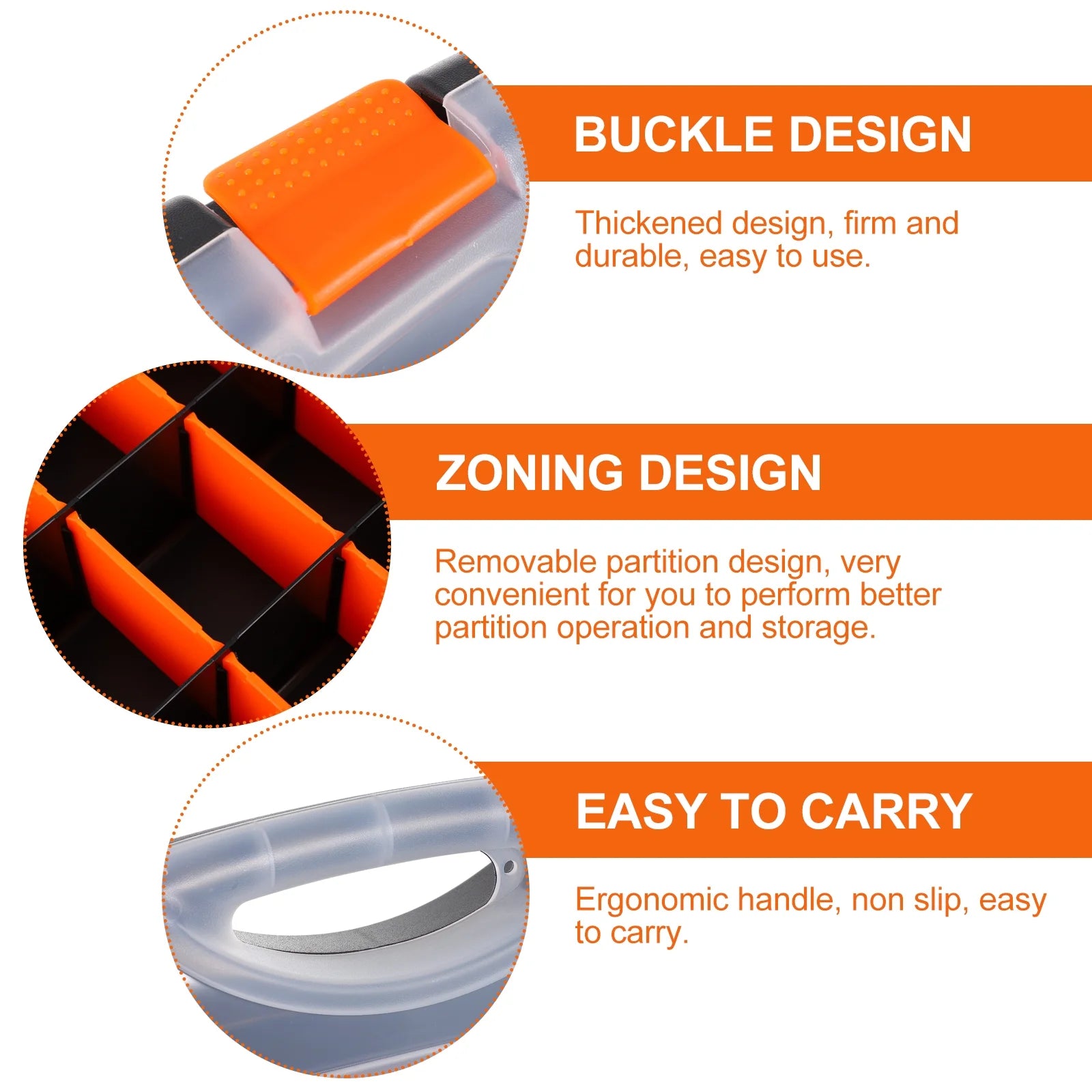 Screw Tool Organizer with Removable Dividers, Impact Resistant Storage Bins R254727