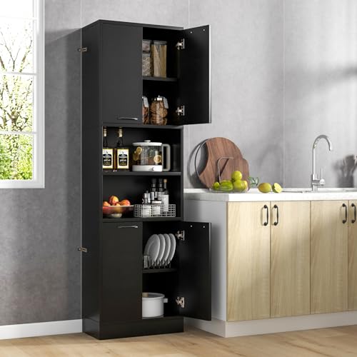 Bathroom Storage Cabinet with 4 Doors and 2 Open Shelves L789