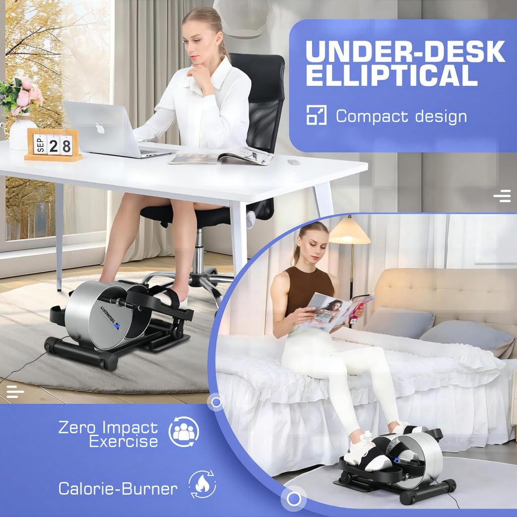 Under Desk Elliptical with Fitness App and LCD Display L1121