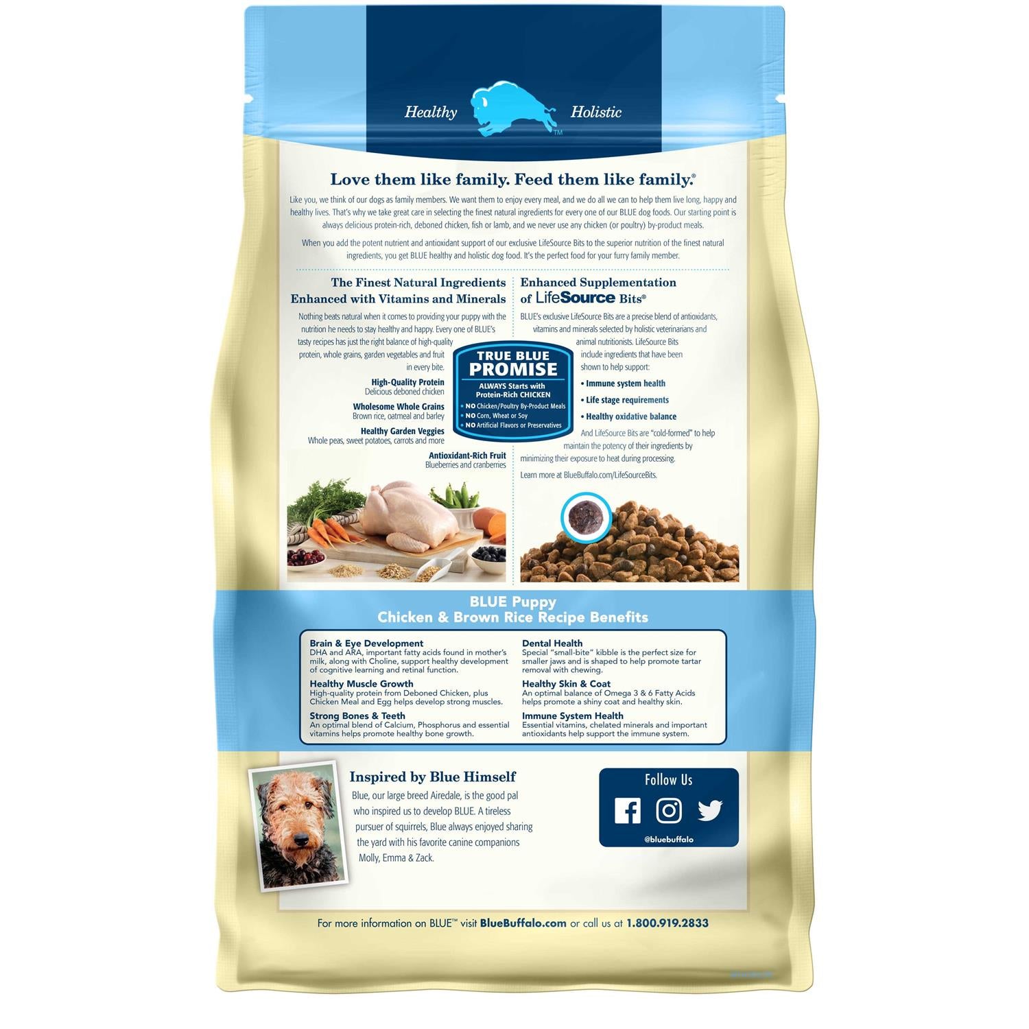 Chicken & Brown Rice Dry Puppy Dog Food C496