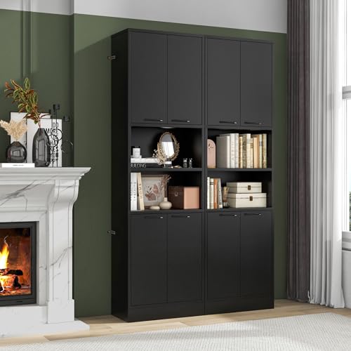 Bathroom Storage Cabinet with 4 Doors and 2 Open Shelves L789
