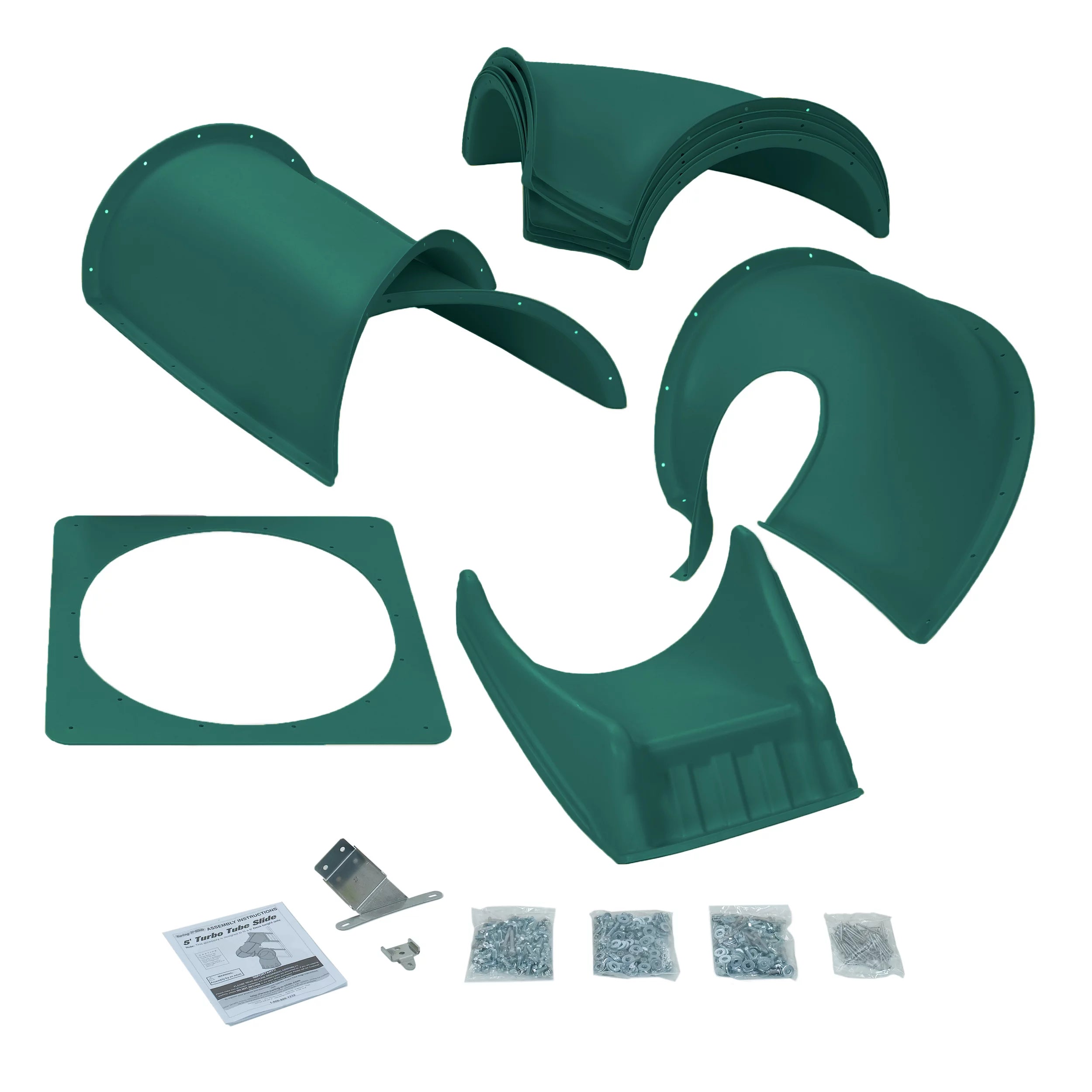 Turbo Tube Slide for Backyard Swing Sets, 7 Foot Deck Heights F66927