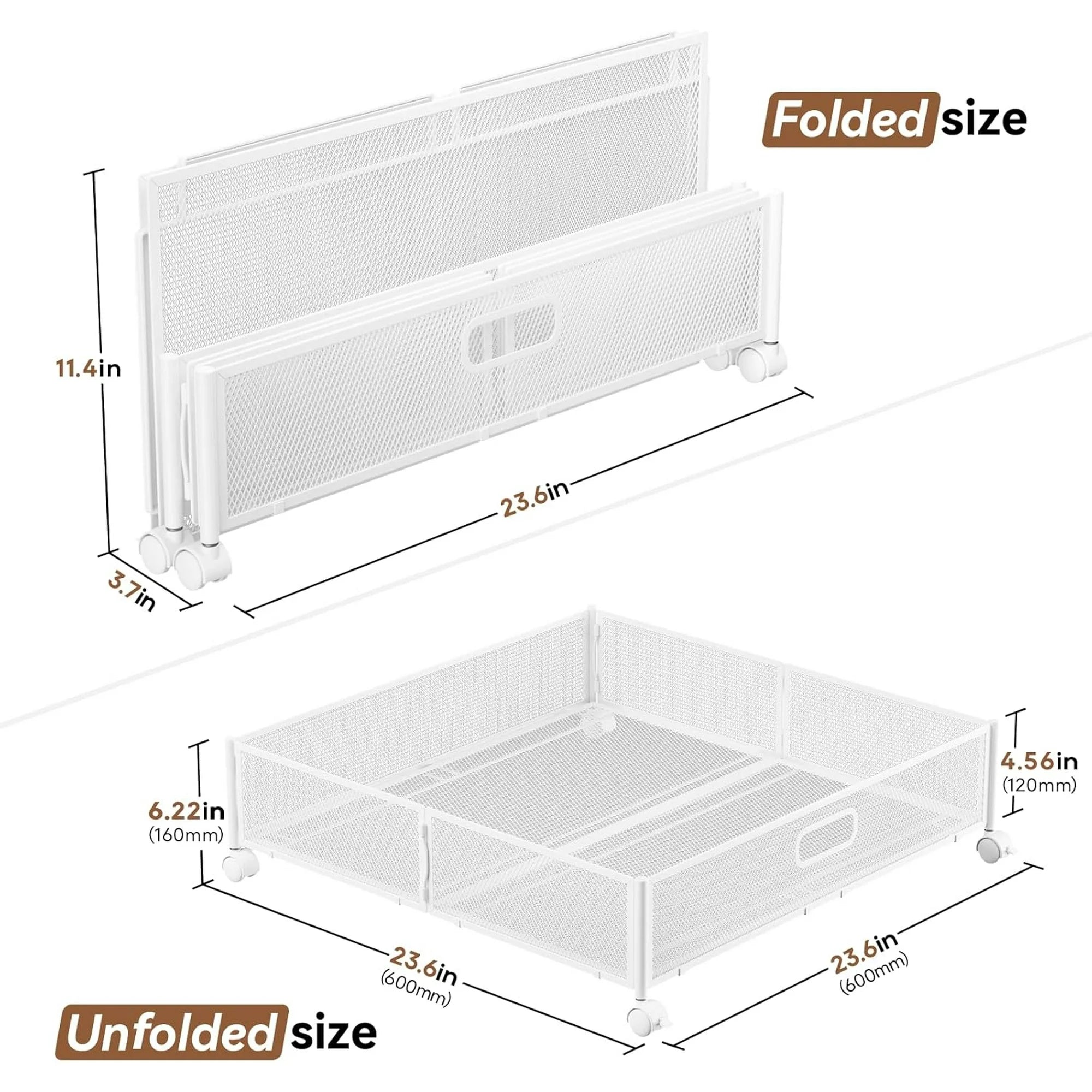 Under Bed Storage Containers with Wheels, 2 Pack N61701
