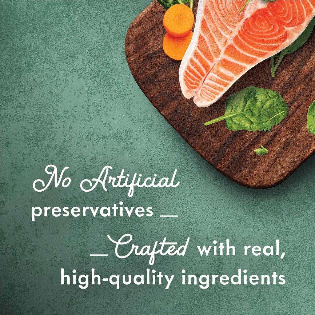 High Protein Medleys Wild Alaskan Salmon Recipe with Garden Veggies in Sauce Wet Cat Food Y82896