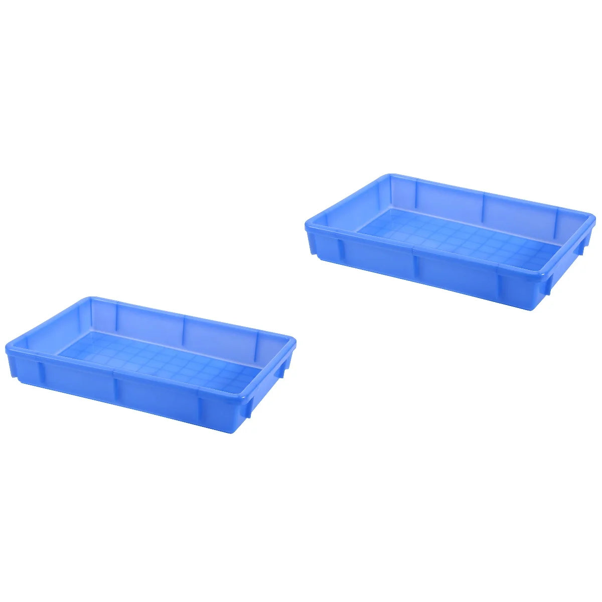 Plastic Warehouse Storage Box with Lids, 2-Pack Z2213