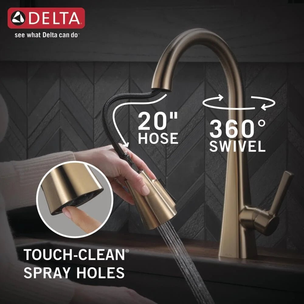 Single-Handle Pull-Down Kitchen Faucet, Bronze Q50799