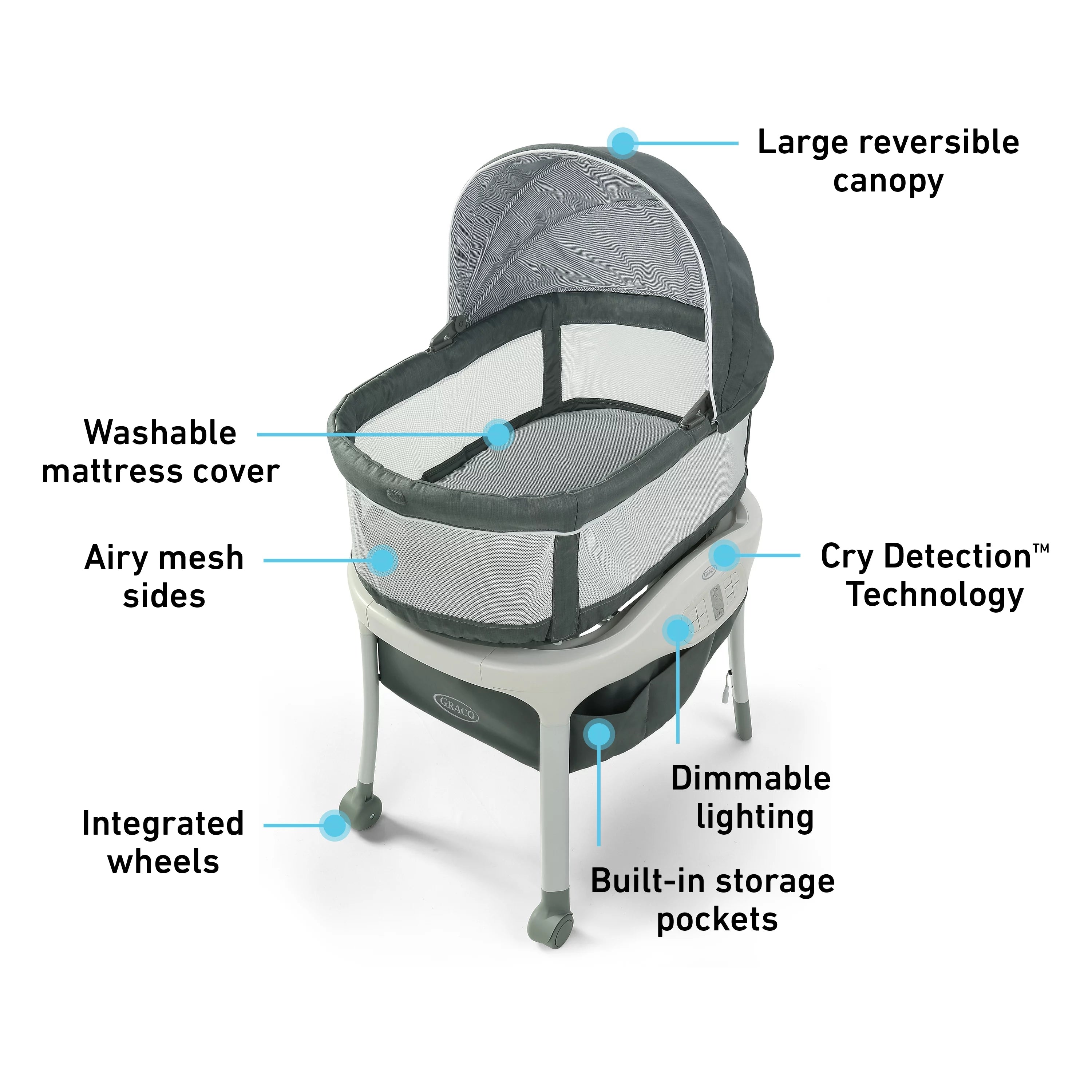 Bassinet with Cry Detection Technology O753
