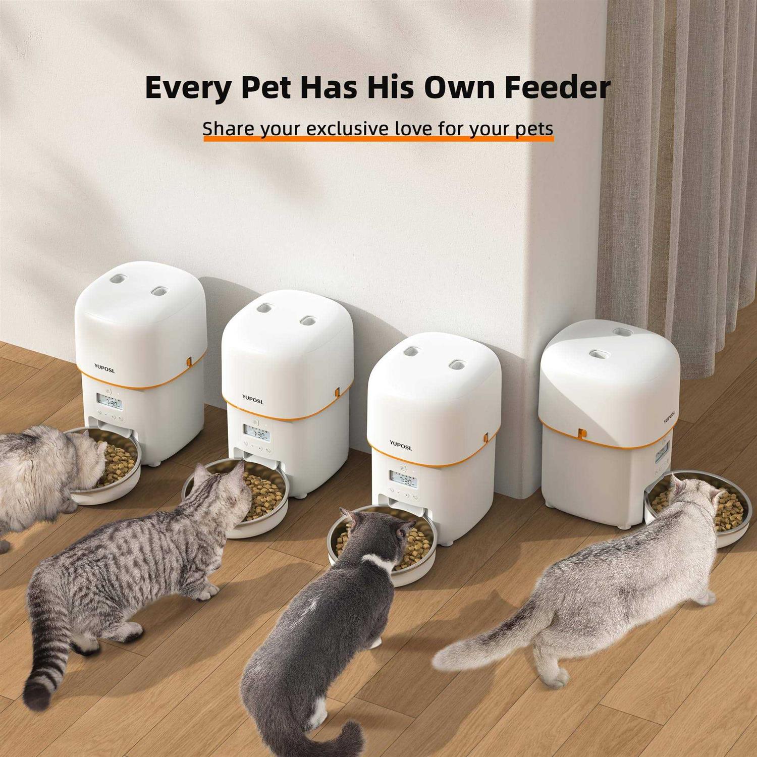 Automatic Cat Feeder 8 Cup Cat Food Dispenser E808174