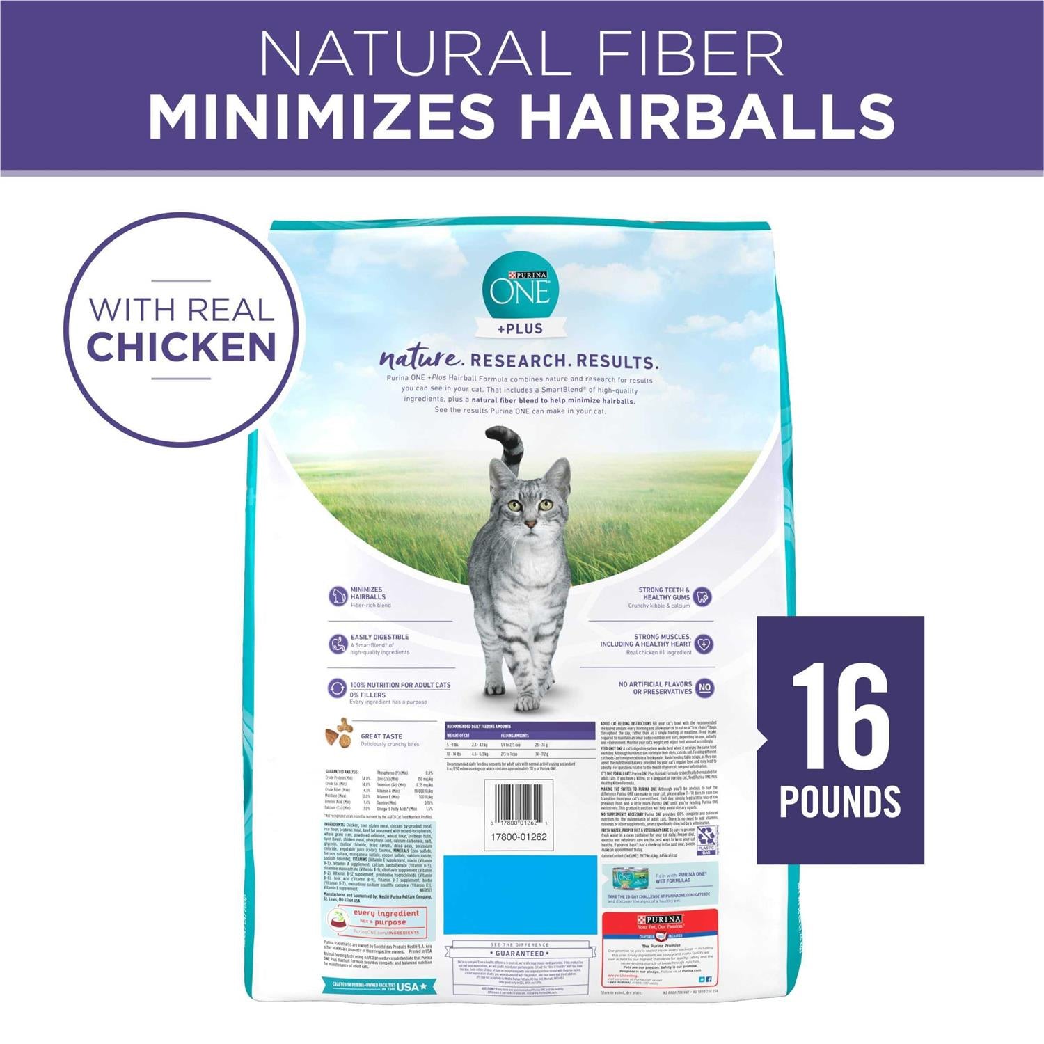 Adult Dry Cat Food, Hairball Control Formula X549