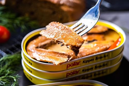 Smoked Herring Kipper Snacks, 3.53 oz Pack of 12, 90% Less Sodium, Ready to Eat P730