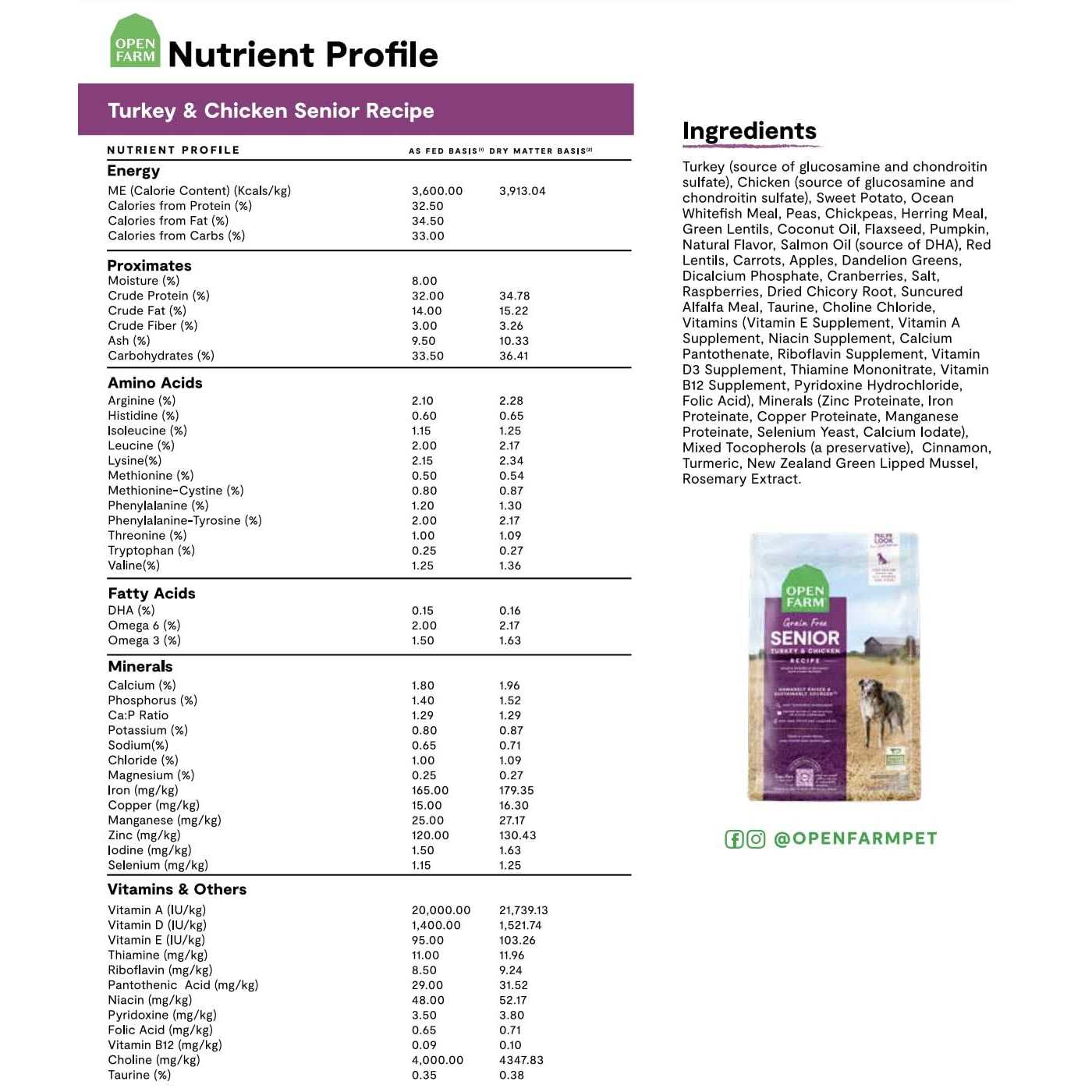 Senior Dry Dog Food U5884