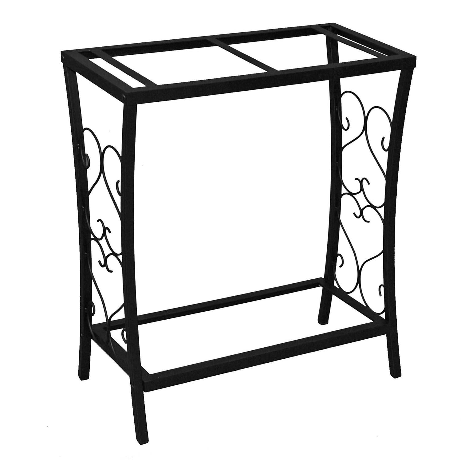 20 Gallon Scroll Aquarium Stand Black Q1119