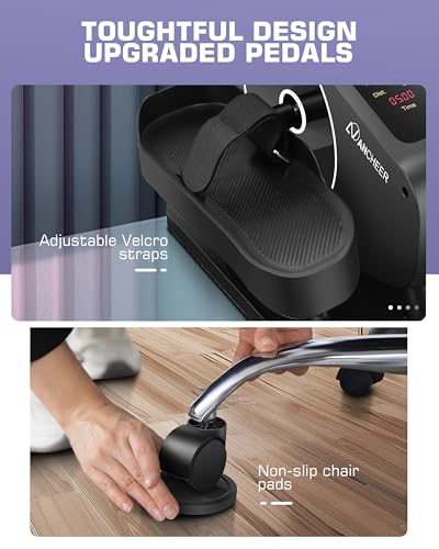 Under Desk Elliptical Machine with Resistance and Speed Modes, Leg Exerciser for Sitting Z110