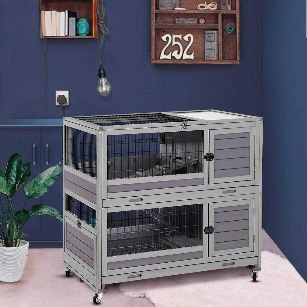Outdoor Rabbit Hutch Bunny Cage V646