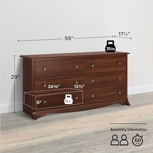 Rustic White Double Drawer Dresser with Nightstand C7017