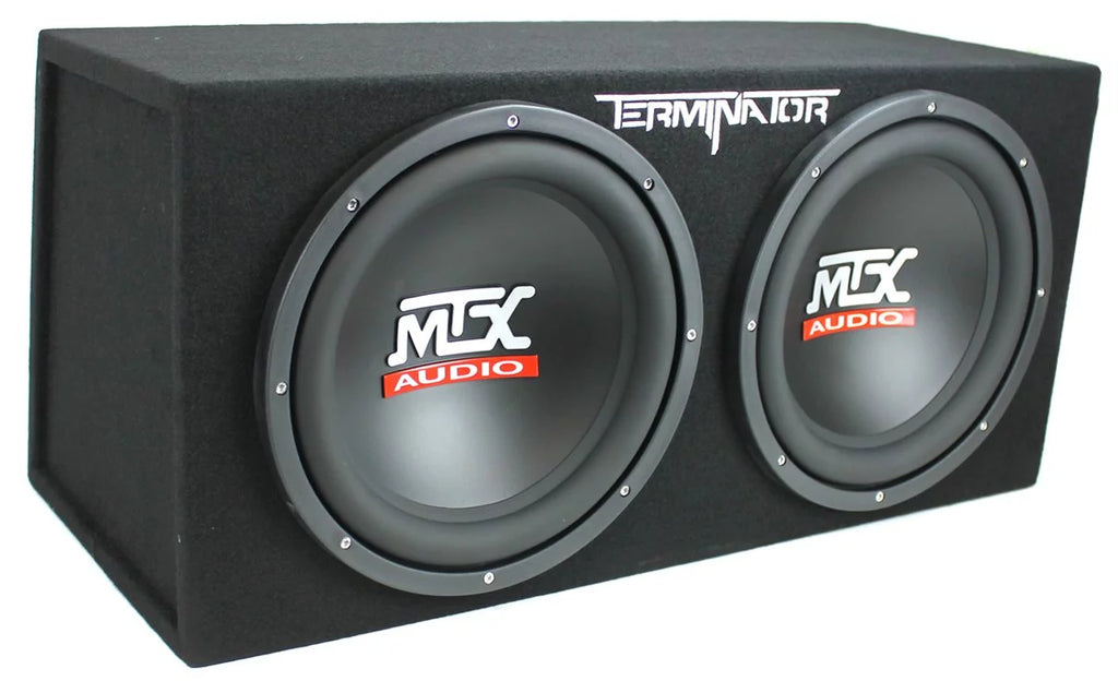 12" 1200W Dual Loaded Car Subwoofers with Box and 1500W Amp Kit W84779