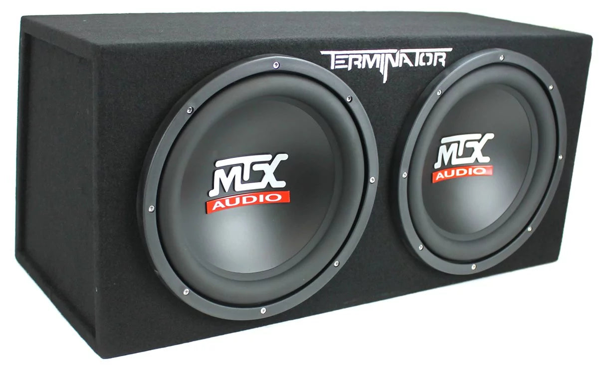 12" 1200W Dual Loaded Car Subwoofers with Box and 1500W Amp Kit W84779