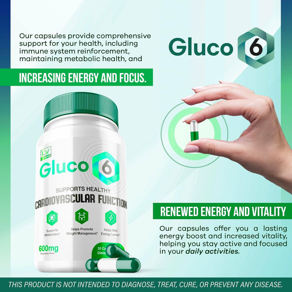 Gluco 6 Blood Support Capsules, 90 Count Z537983