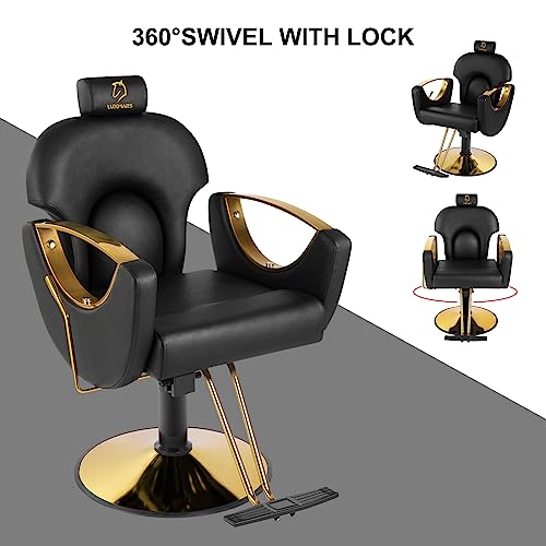 Pink Hydraulic Reclining Barber Salon Chair P872