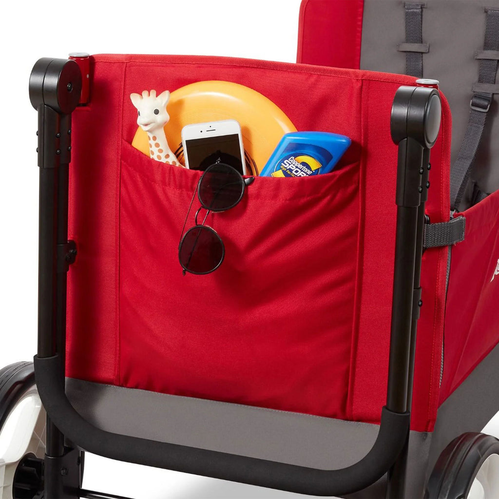 Convertible Stroll N Wagon with Pull & Push Handle, Red/Black L38874