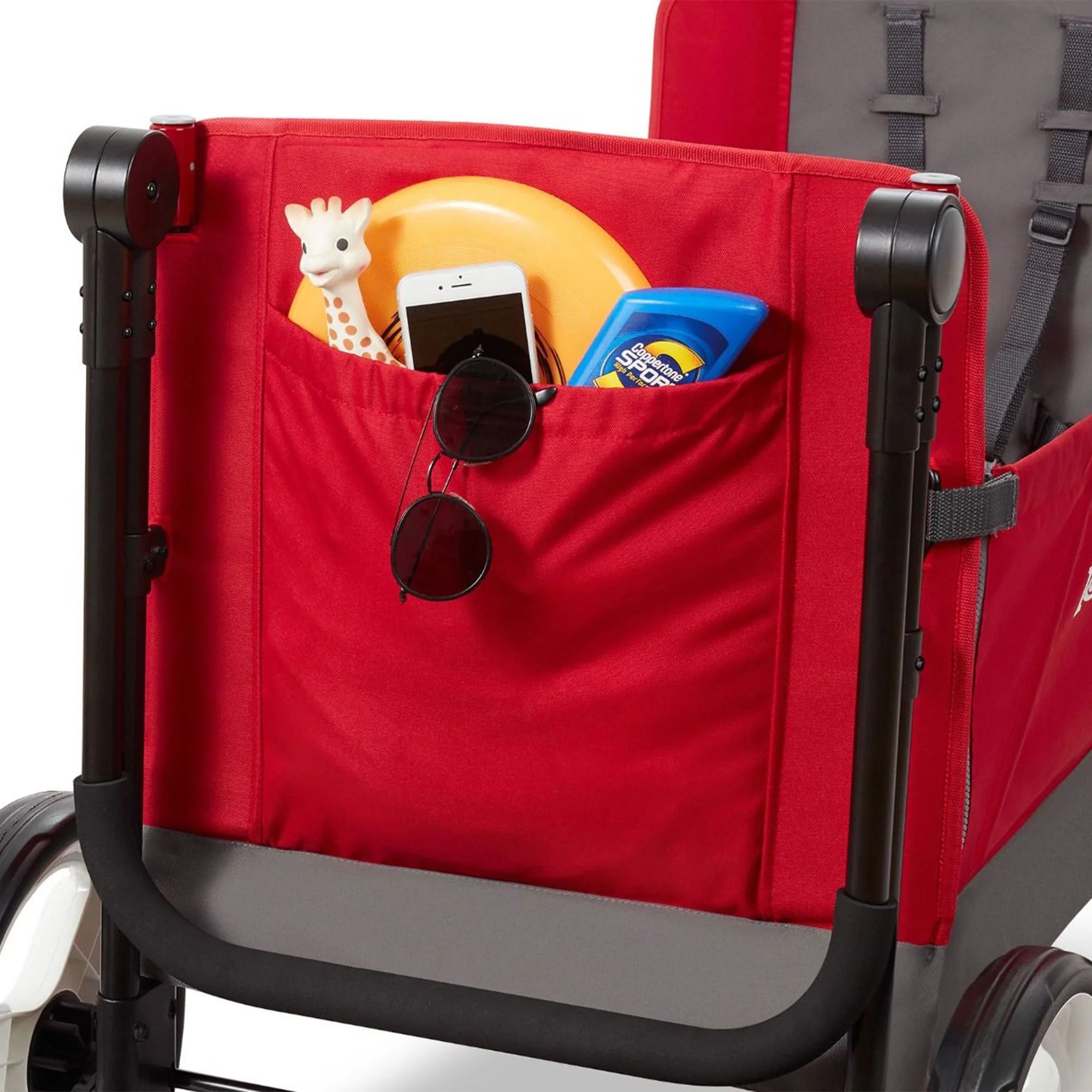 Convertible Stroll N Wagon with Pull & Push Handle, Red/Black L38874