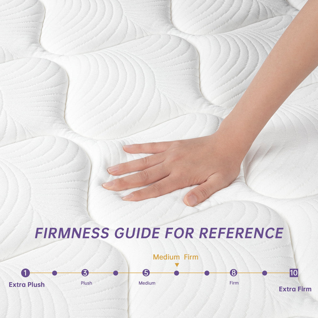 Queen Size Hybrid Mattress, 10 Inch Memory Foam Euro Top, Medium Firm T31957