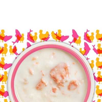 Lickable Cat Food Topper with Salmon and Chicken Broth A89523
