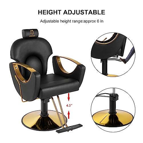 Pink Hydraulic Reclining Barber Salon Chair P872