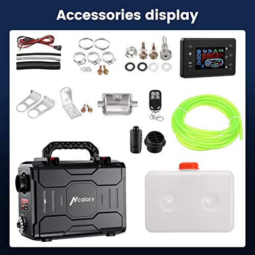 12V Portable Diesel Air Heater, 5KW All-in-One with Bluetooth and LCD Monitor for Car Truck Boat RV Z784756