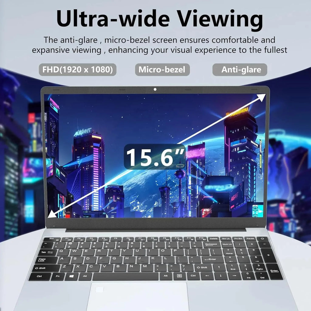 15.6" Laptop, Intel Quad-Core, 8GB RAM, 512GB SSD, Win 11 Pro Z4519