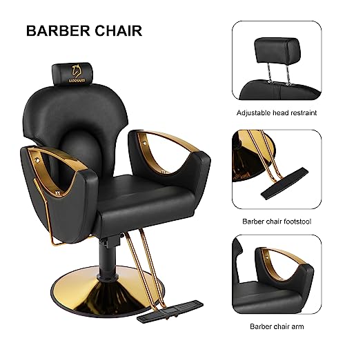 Pink Hydraulic Reclining Barber Salon Chair P872