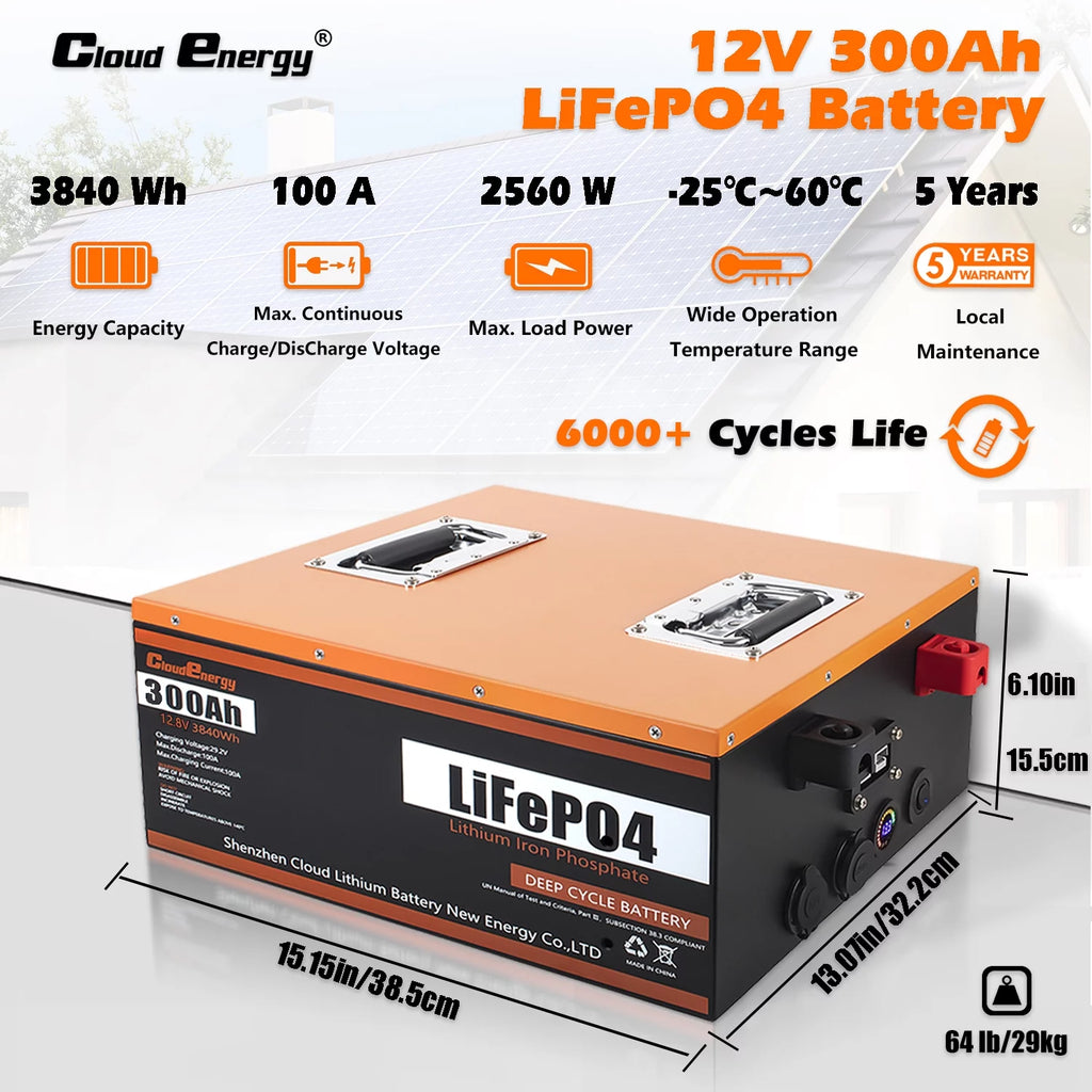 12V 300Ah Deep Cycle Battery with Built-in BMS Z180284