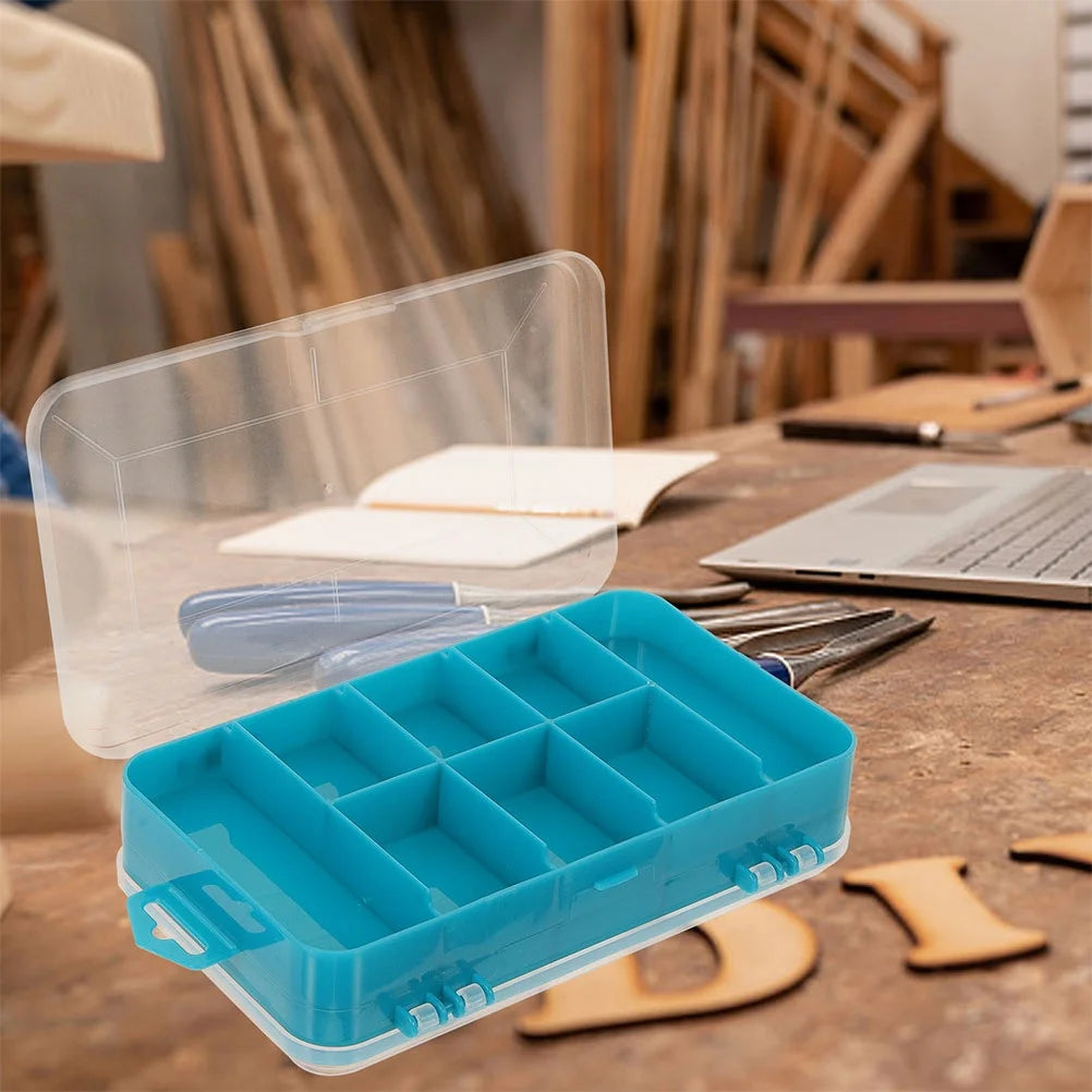 Plastic Small Parts Storage Box with Lid, 2 Pack X2076