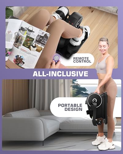 Under Desk Elliptical Machine with Resistance and Speed Modes, Leg Exerciser for Sitting Z110