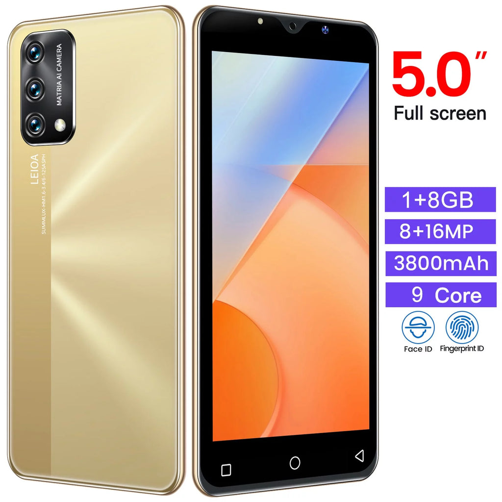 Unlocked Smartphone Dual SIM 5 Inch 3800mAh Face ID Fingerprint GSM 3G X930